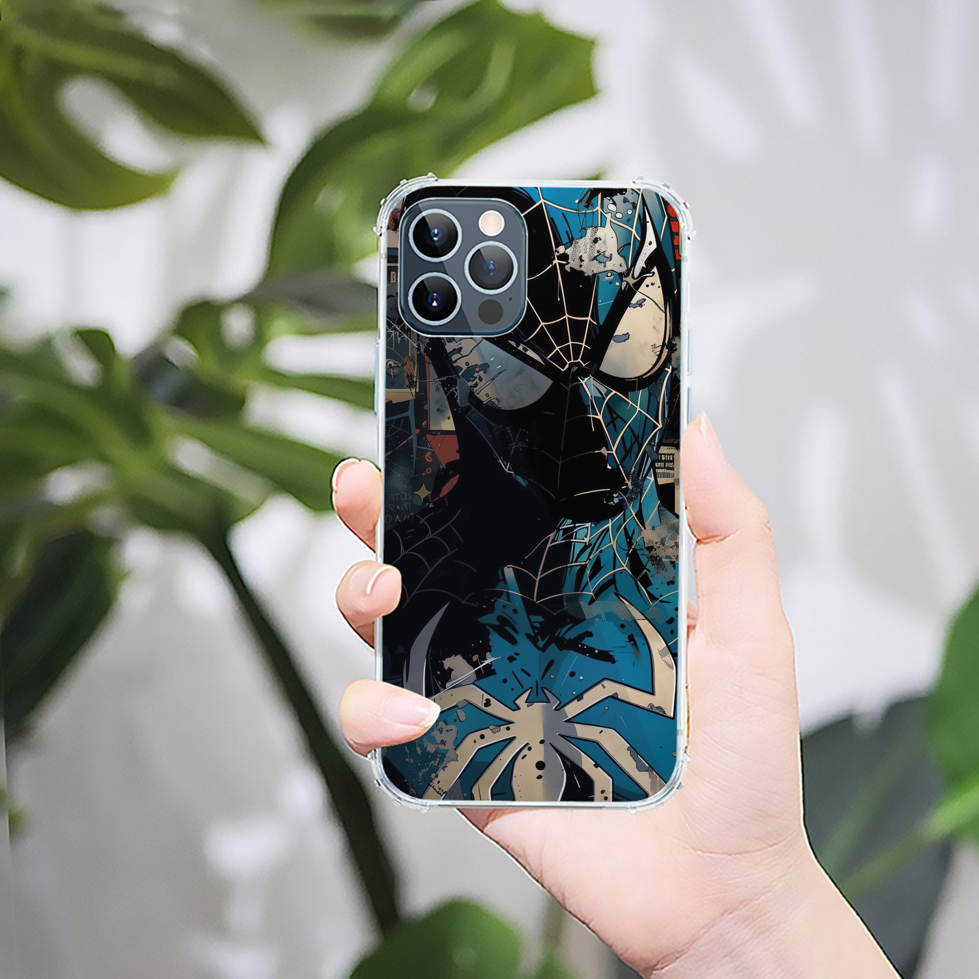 （画像用） Spider Man スパイダーマン 【iPhone 12シリーズ対応】透明スマホケース（クリアソフトケース）